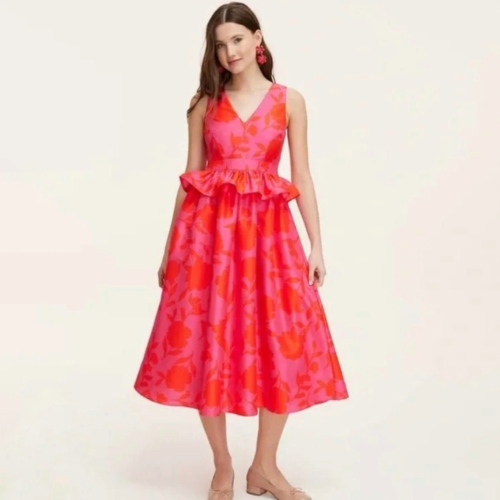 Kate Spade Pink Floral Midi Dress
